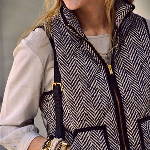 J. Crew Puffer Vest - Herringbone - XS